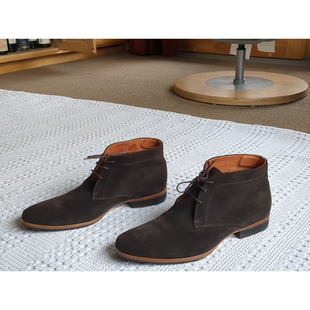 Wolf & Shepherd Striker Suede Chukka Boots Chocolate Brown Size 10.5 P Lace Up